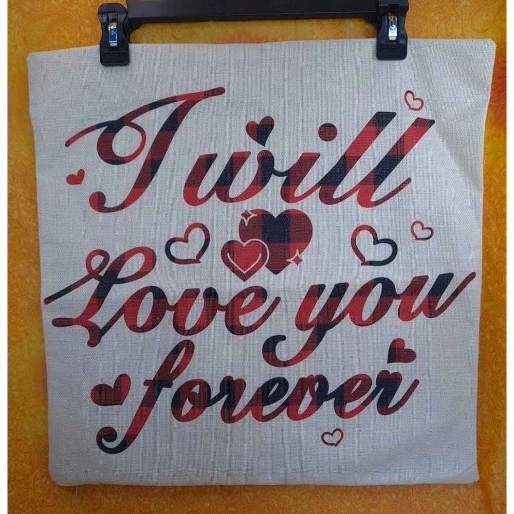 Set of 4 Valentines Day 18x18‎ Pillow Covers All I Want Is You, Happy Love Day